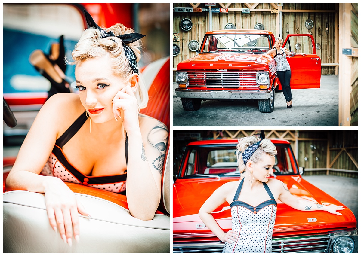 Eclectic Ladies - Rockabilly girl by awhich car is that ? By the  wayshe is Gina carla !